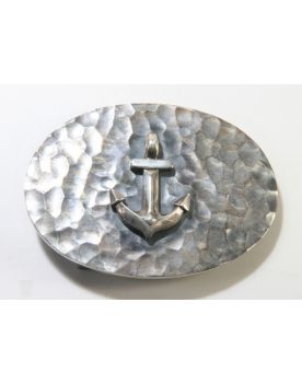 Buckle Gürtelschnalle Anker oval echt Silber