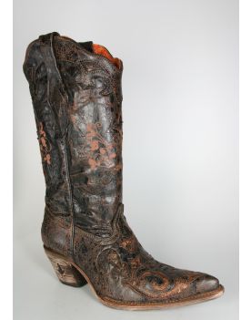 G528CP Cuadra Cowboystiefel Musgo Python