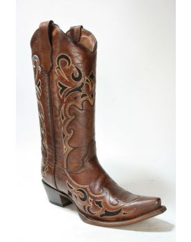 L5247 Cowboystiefel Brown Black Corral Boots Circle G 
