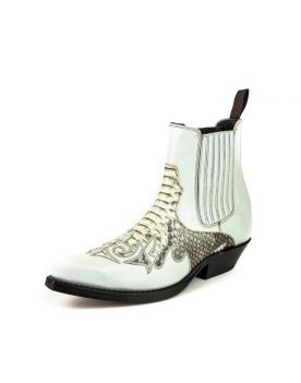 2500 Mayura Boots Stiefeletten Blanco Hueso Python 