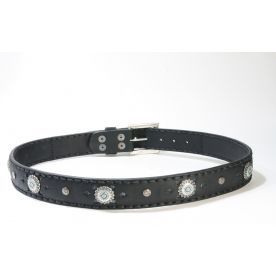 1187 Sendra Wechselgürtel Ledergürtel Negro Türkise Conchas