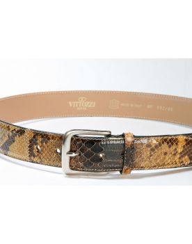 052 Vittozzi belts Gürtel Python Braun