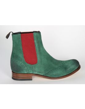 10049 Sendra Chelsea Boots Wildleder Verde