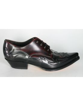 10066 Sendra Mezcal Schuhe Flor. Negro Flor. Fuchsia