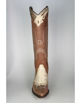 10146 Sancho Hochschaftstiefel Old C. Moka Python