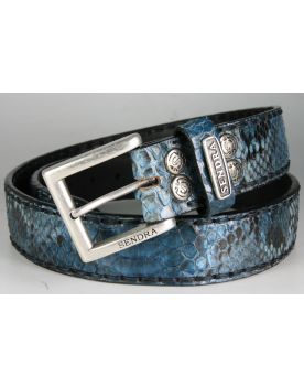 1016 Sendra Pythongürtel Python Barr. Fantasia Azul