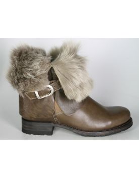 11342 Sendra Kurzstiefel Oyster Taupe Lammfell