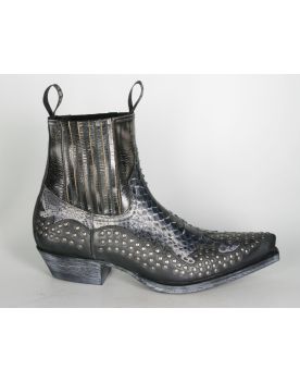 12307 Sendra Boots Stiefeletten Snowcer Negro Python