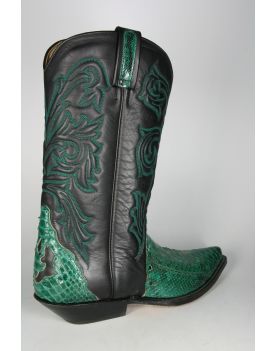 1254 Tony Mora Cowboystiefel Python Verde