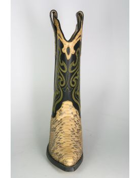 1284 Tony Mora Cowboystiefel Python Gelb