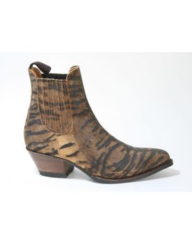 15978 Sendra Booties Animal Print Serr. Imit. Tigre