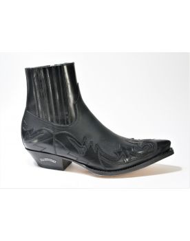 16598 Sendra Stiefeletten Flor. Negro Spr. Negro mit Reißverschluss