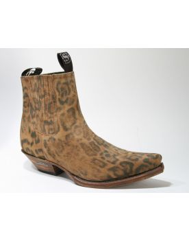 1692 Sendra Stiefeletten Animal Print Serr. Lince Natural