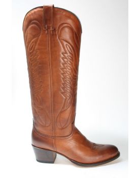 17087 Sendra Lederstiefel Hochschaft Debora Salvaje Cuoio