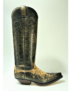 17354 Sendra Denver Tierra Python Panizo Hochschaft Cowboystiefel