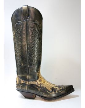 17354 Sendra Denver Tierra Python Panizo Hochschaft Cowboystiefel