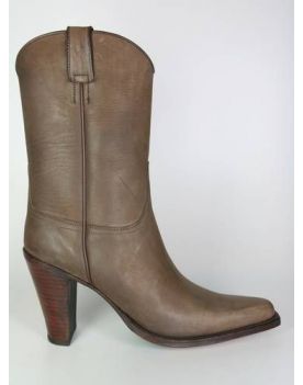 1776 Tony Mora Cowboystiefel Nubuk Moka