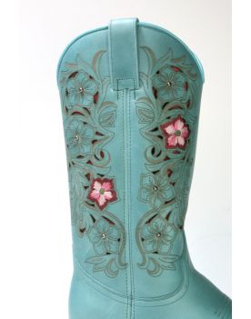  19189 Sendra Boots DEBORA Arizona Aqua Flower