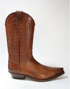 1920 MAYURA Cowboystiefel Pull Gras Castano