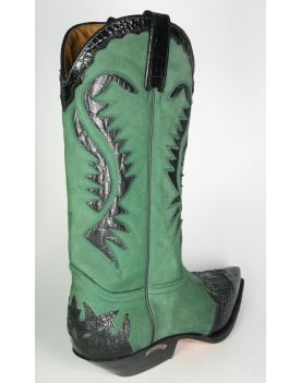 2535 Sendra Cowboystiefel Coco Negro N. Verde