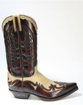 3156 Sendra Cowboystiefel Flor. Fuchsia Crepe
