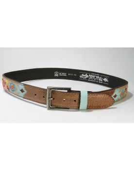 3213 Original Belts Gürtel Cuero Beige Flower