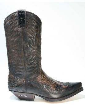 3241 Sendra Boots Cowboystiefel Barbados Quersia Python Braun