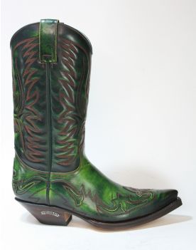 3241 Sendra Boots Cowboystiefel Flora Verde Botella