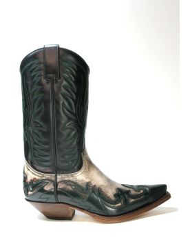 3241 Sendra Cowboystiefel Flora Verde Botella Denver Canela