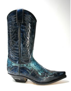 3241 Sendra Boots Denver Azul Python Fantasia Turquesa