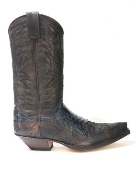 3241 Sendra Cowboystiefel Barbados Querisa Python Azul