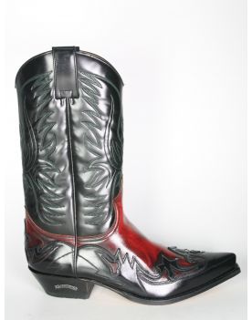 3241 Sendra Cowboystiefel Flor. Negro Flor. Rojo