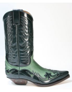 3241 Sendra Cowboystiefel Flor. Verde Nubuk Verde