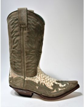 3241 Sendra Cowboystiefel Old Martens Corda Python Natural