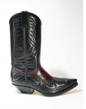 3242 Sendra Boots Flor. Negro Flor. Rojo 