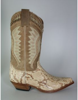 3588 Sendra Cowboystiefel Python Barr. Natural