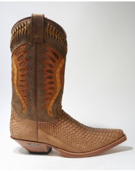 3588 Sendra Cowboystiefel Python Oro