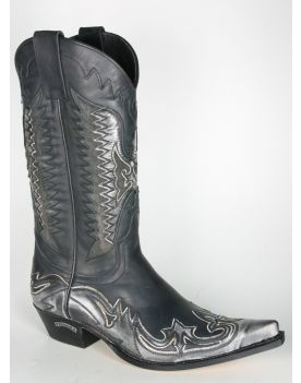 3840 Sendra Cowboystiefel AGAVE Denver Gris Negro