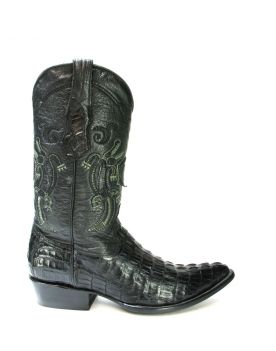 400988 Cuadra Cowboyboots Caiman Fuscus Black