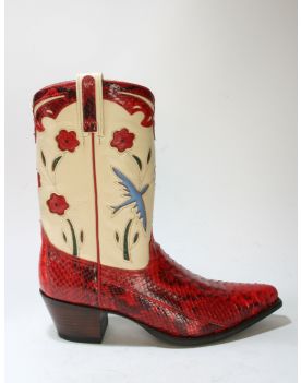 4652 Sendra Cowboystiefel PICO Python Barr. Rojo