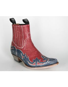 4660 Sendra Stiefeletten Raspado Azul Rojo