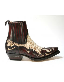 4660 Sendra Boots Flor. Fuchsia Python Natural