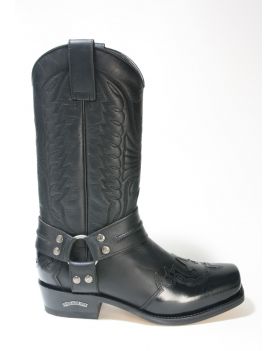 4980 Sendra Boots Bikerboots Flor. Negro Spr. Negro