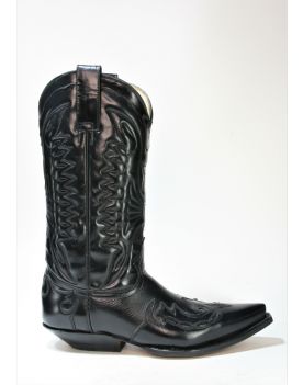 5024 Rancho Cowboystiefel Flor. Negro