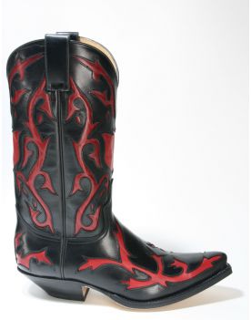 5059 Sendra Boots Cowboystiefel Ciclon Negro Rojo