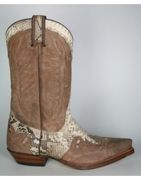 5119 Sancho Cowboystiefel Castano Python Natural