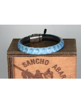 521 Lederarmband Python Azul Türkis Marino