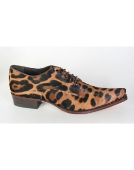 530 Sendra Schnürschuhe Kuhfell Leopardo