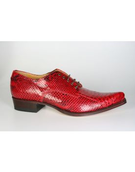 530 Sendra Schnürschuhe Python Barr. Rojo