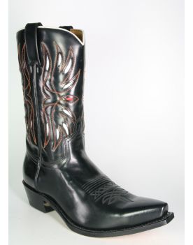 5375 Sendra Cowboystiefel HILUX Flor. Negro red